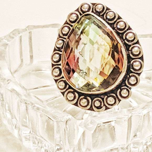 7 carat Pear Cut Faceted Ametrine set in Sterling - Picture 3 of 8